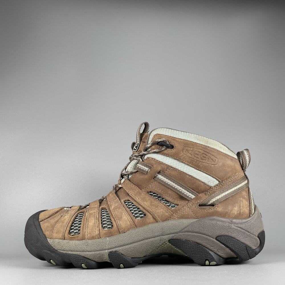 KEEN Women's 9.5 Brown Leather Hiking Boots Trail Outdoor Rugged Comfort Shoes